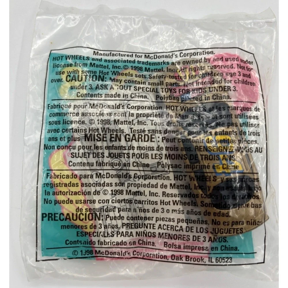 1998‎ Hotwheels McDonald's Happy Meal #8 50TH ANNIVERSARY NASCAR Toy- Sealed